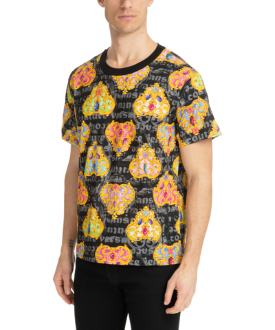Shop Versace Jeans Couture Heart Couture T-shirt In Black