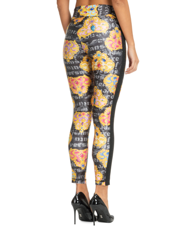 Shop Versace Jeans Couture Heart Couture Leggings In Black