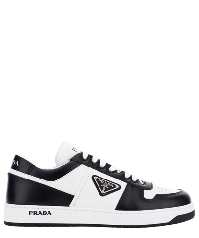 Shop Prada Downtown Sneakers In Black