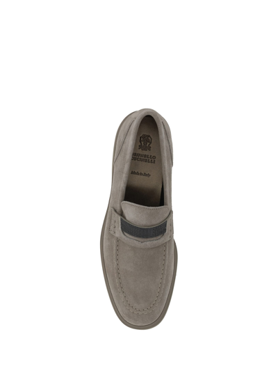 Shop Brunello Cucinelli Loafers In Ice