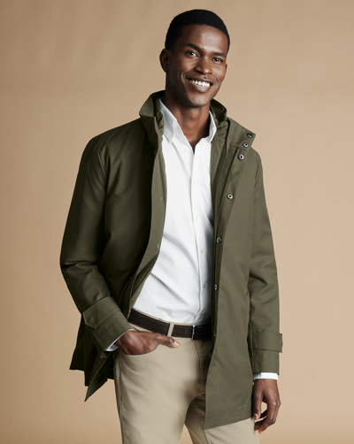 Charles Tyrwhitt Men's  3 In 1 Rain Mac With Detachable Gilet In Green