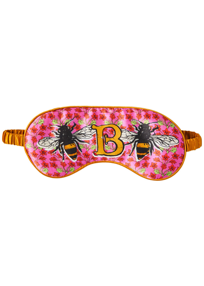 Shop Jessica Russell Flint B Is For Bee Silk Eye Mask In Pink