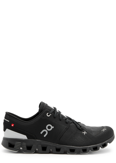 Shop On Running On Cloud X 3 Mesh Sneakers In Black