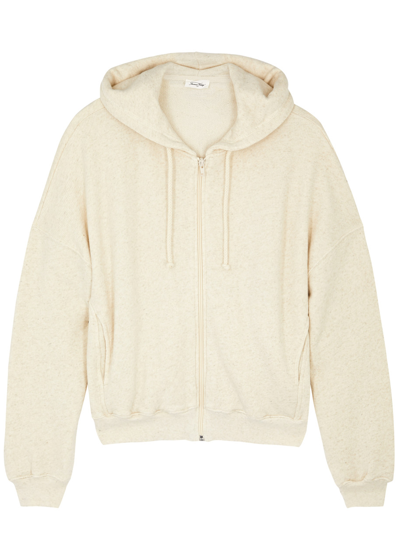 Shop American Vintage Itonay Hooded Cotton-blend Sweatshirt In Cream