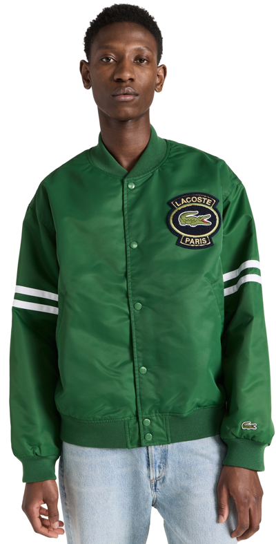 Shop Lacoste Bomber Jacket Appalachian Green