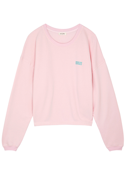 Shop American Vintage Izubird Stretch-cotton Sweatshirt In Light Pink