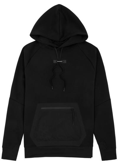Shop On Running On Hooded Stretch-jersey Sweatshirt In Black
