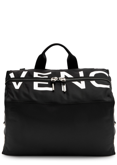 Shop Givenchy Pandora Medium Nylon Holdall In Black