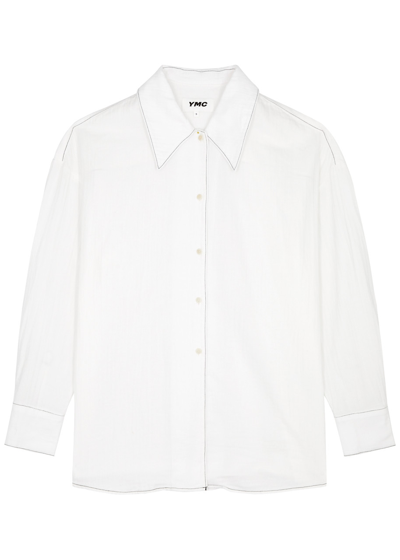 Shop Ymc You Must Create Ymc Lena Cotton Shirt In White