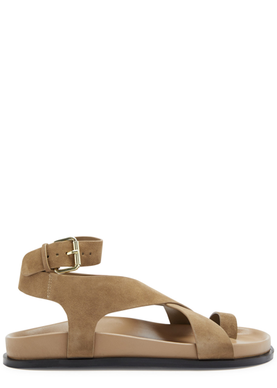 Shop A.emery A. Emery Jalen Suede Sandals In Tan