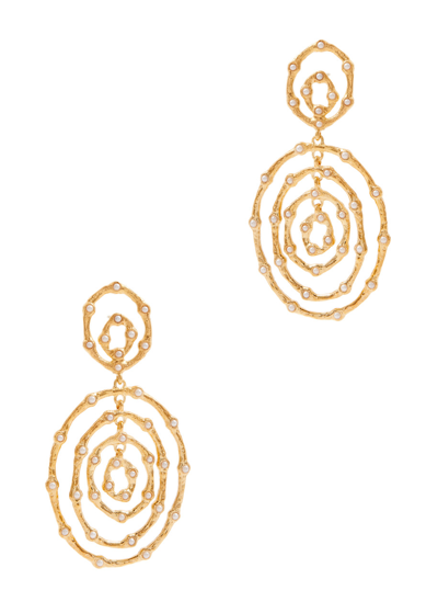 Shop Joanna Laura Constantine Pearl-embellished 18kt Gold-plated Drop Earrings