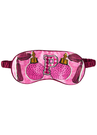 Shop Jessica Russell Flint P Is For Perfume Silk Eye Mask In Pink