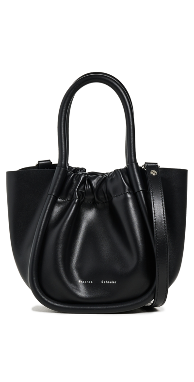 Proenza Schouler Extra Small Ruched Tote Black One Size In Black