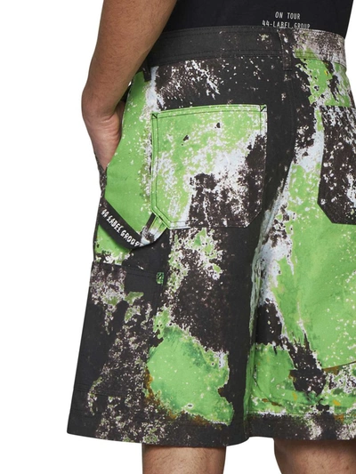 Shop M44 Label Group 44 Label Group Shorts In Black+grunge Green