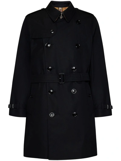 Shop Burberry Trench Heritage The Kensington  In Nero