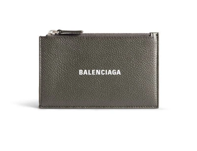 Shop Balenciaga Card Holder With Print In Bronze