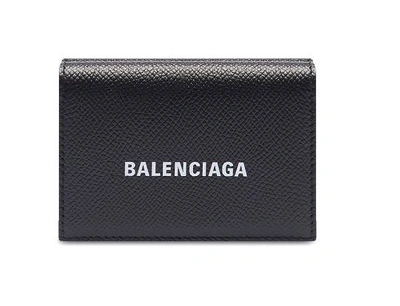 Shop Balenciaga Wallet With Print In Black