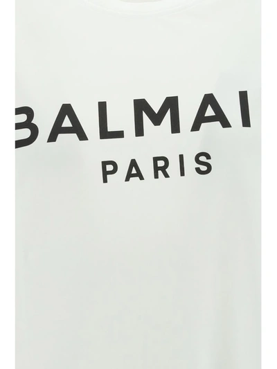 Shop Balmain T-shirts & Vests In Gab Blanc/noir