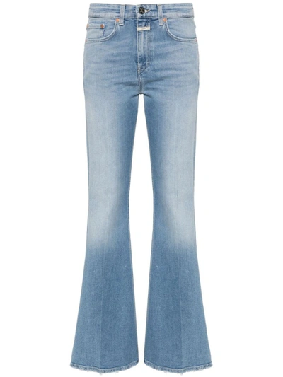 Closed Mid-rise Bootcut Jeans In Clear Blue