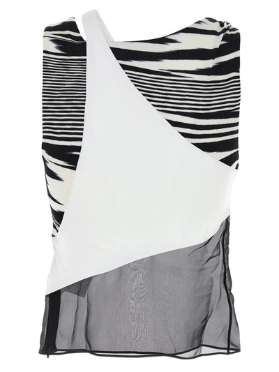 Shop Missoni Patchwork Top In White/black