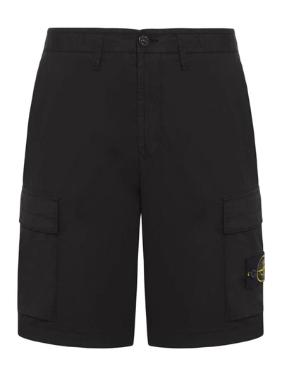 Shop Stone Island Shorts In Black