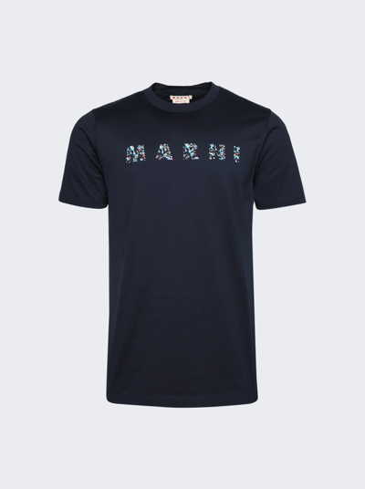 Shop Marni Logo T-shirt In Black