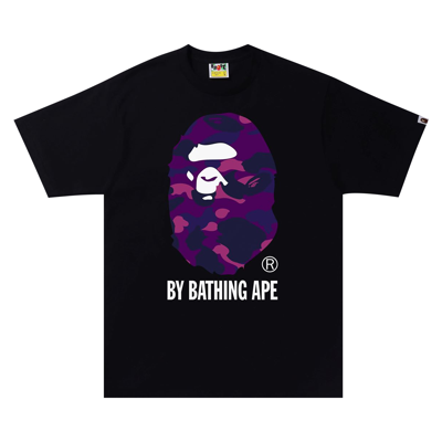 Pre-owned Bape Color Camo By Bathing Ape Tee 'black/purple'