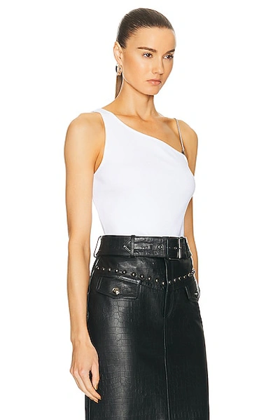Shop Givenchy One Shoulder 4g Chain Top In White