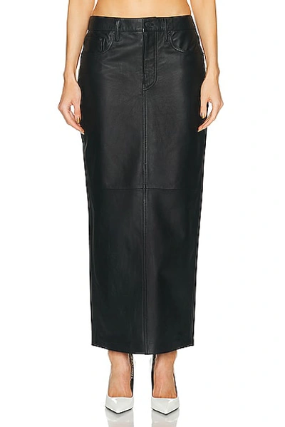Shop Wardrobe.nyc Leather Column Skirt In Black