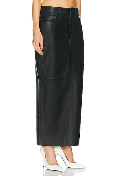 Shop Wardrobe.nyc Leather Column Skirt In Black