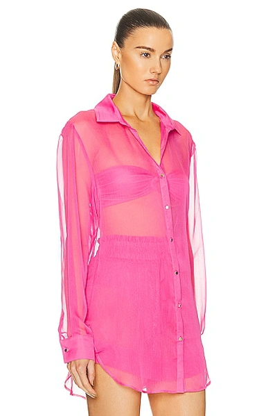 Shop Shani Shemer Jonas Buttoned Shirt In Rose Blossom