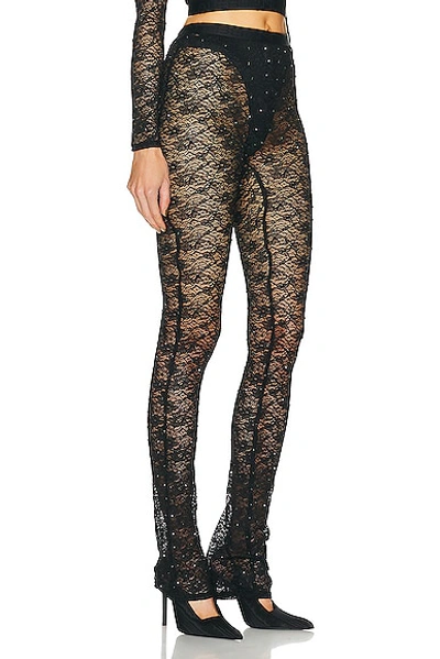 Shop Alessandra Rich Stretch Lace Legging In Black