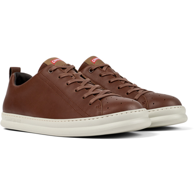 Camper Runner Four Round-toe Leather Sneakers In Brown