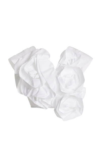 Simone Rocha White Clustered Rose Top In White