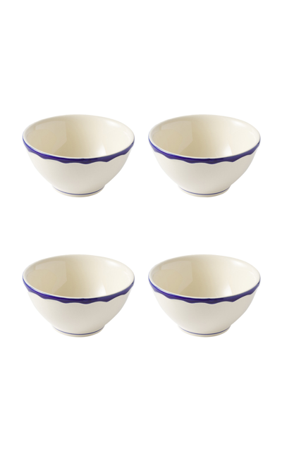 Maison Madison Jane Set-of-four Ceramic Cereal Bowls In Blue