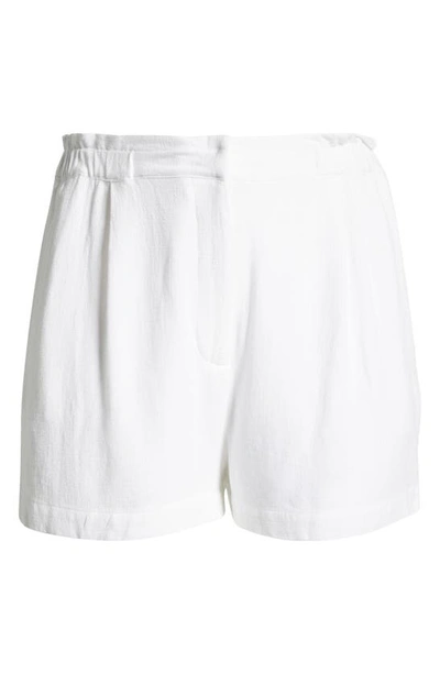Shop Topshop Curve High Waist Shorts In White