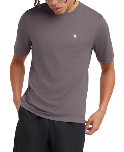Shop Champion Men's Big & Tall Double Dry Standard-fit Sport T-shirt In Stone Gray