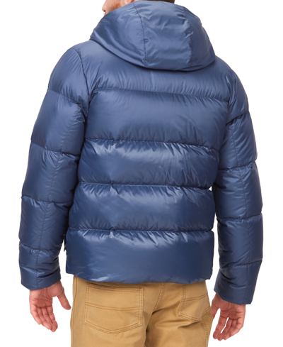 Shop Marmot Men's Guides Quilted Full-zip Hooded Down Jacket In Storm