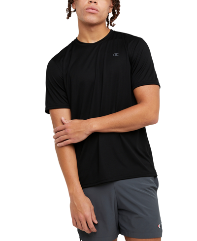 Shop Champion Men's Big & Tall Double Dry Standard-fit Sport T-shirt In Black