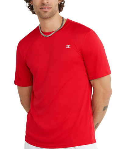 Shop Champion Men's Big & Tall Double Dry Standard-fit Sport T-shirt In Scarlet