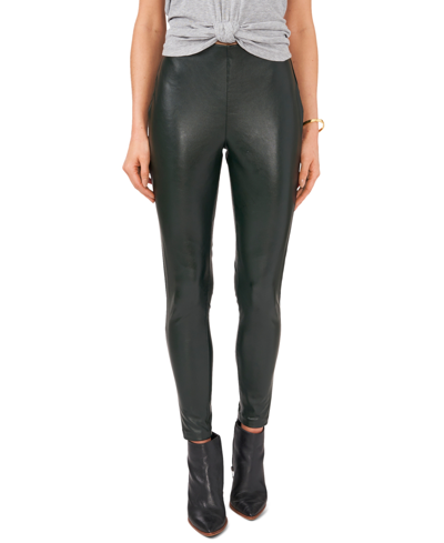 Shop Vince Camuto Faux-leather Skinny Pants In Dark Willow
