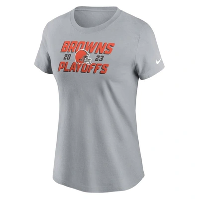 Nike Grey Cleveland Browns 2023 Nfl Playoffs Iconic T-shirt In Grey ...