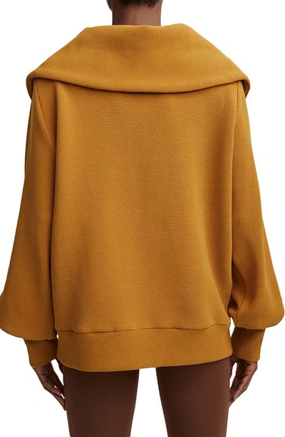 Shop Varley Vine Ottoman Half Zip Pullover In Golden Bronze