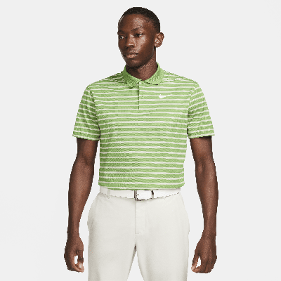 Shop Nike Men's Dri-fit Victory Striped Golf Polo In Green