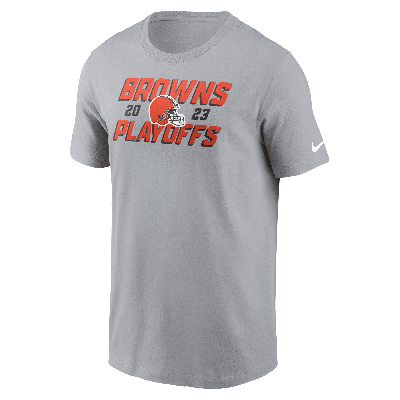 Shop Nike Cleveland Browns 2023 Nfl Playoffs  Men's Nfl T-shirt In Grey
