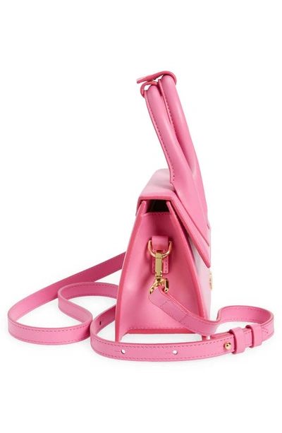 Shop Jacquemus Le Chiquito Noeud Leather Crossbody Bag In Neon Pink