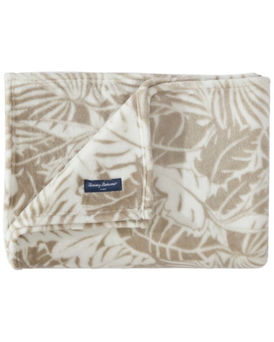 Tommy Bahama Costa Blanca Ultra Soft Plush Fleece Reversible Throw Blanket