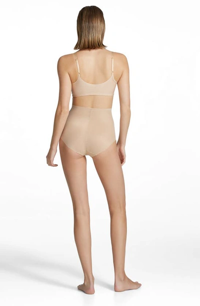 Shop Commando Featherlight Contro High Waist Shaping Briefs In Beige