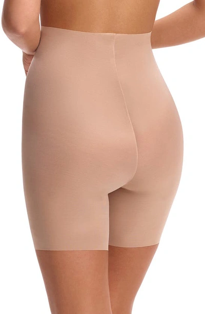 Shop Commando Featherlight Control High Waist Shaping Shorts In Beige