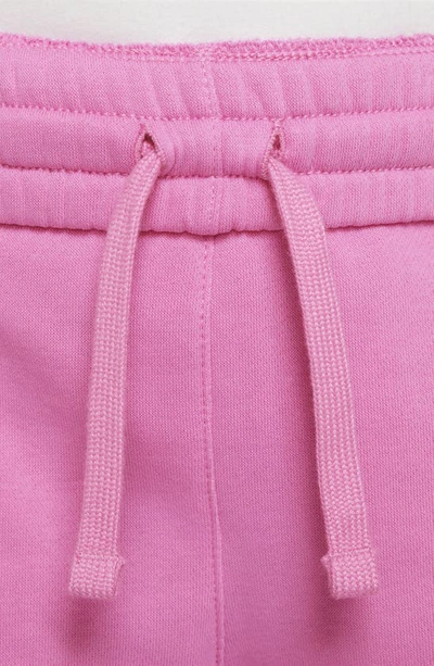Shop Nike Kids' Sportswear Club Fleece Wide Leg Pants In Playful Pink/ Pink/ White